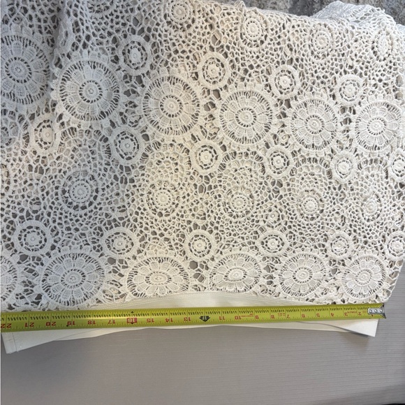 Elegant White Crochet Lace Women Skirt size 1XL K - Picture 5 of 5